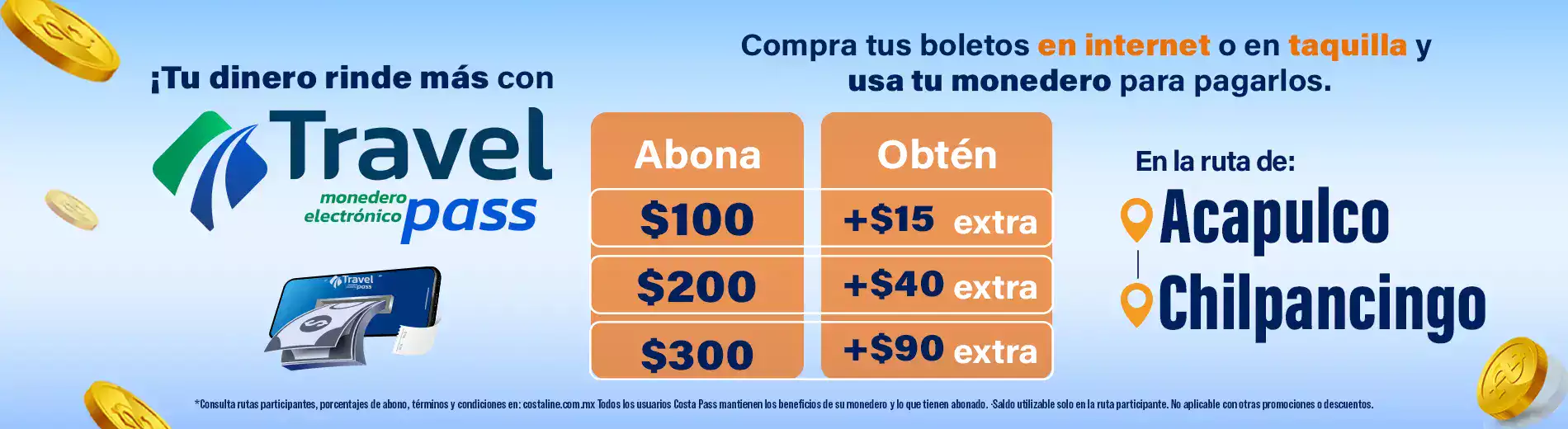 TravelPass monedero electrónico