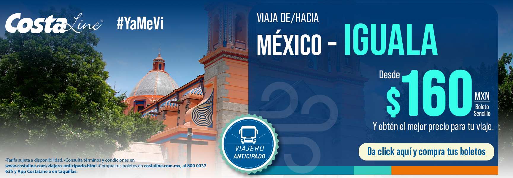 Compra tus boletos de autobus y viaja de México a Iguala desde $160.